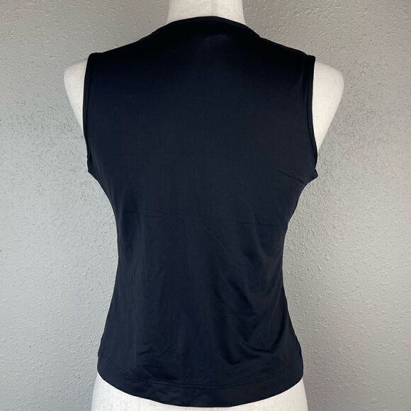 Mossimo Black Stretch Sleeveless Top Side M EUC - Picture 3 of 4